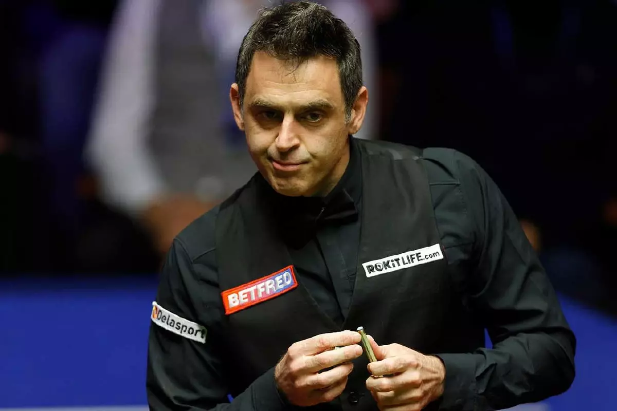 Ronnie O'Sullivan in World Championship semi-final action