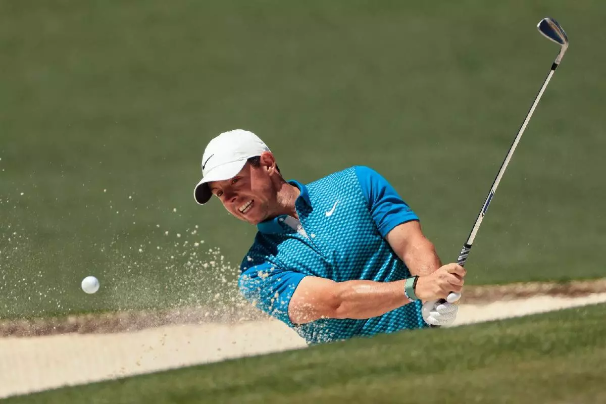 Rory McIlroy in the third round at the 2022 Masters