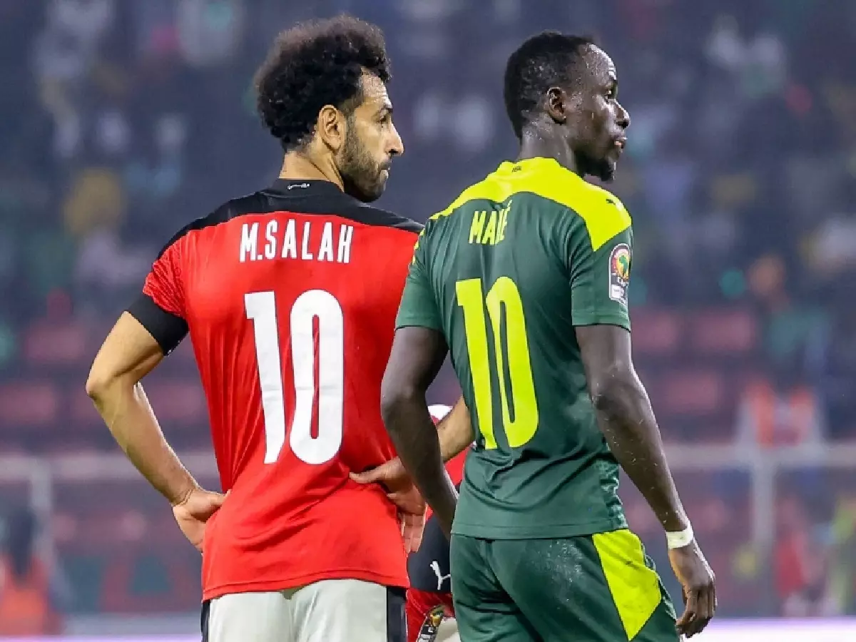 Sadio Mane Mo Salah AFCON Feb22