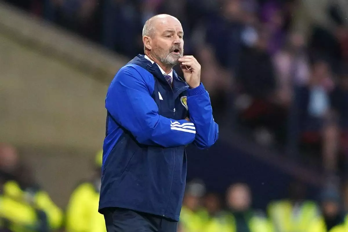 Scotland head coach Steve Clarke during the UEFA Euro 2024 Qualifying Group A match at Hampden Park - June 2023