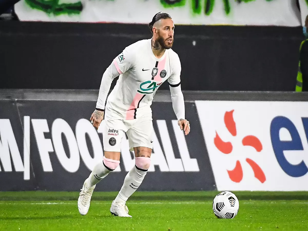 Sergio Ramos received a red card in just his second PSG appearance