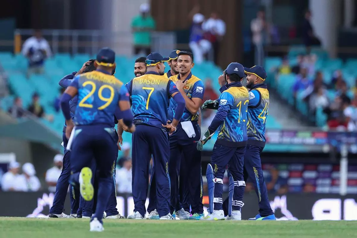 Sri Lanka players celebrate