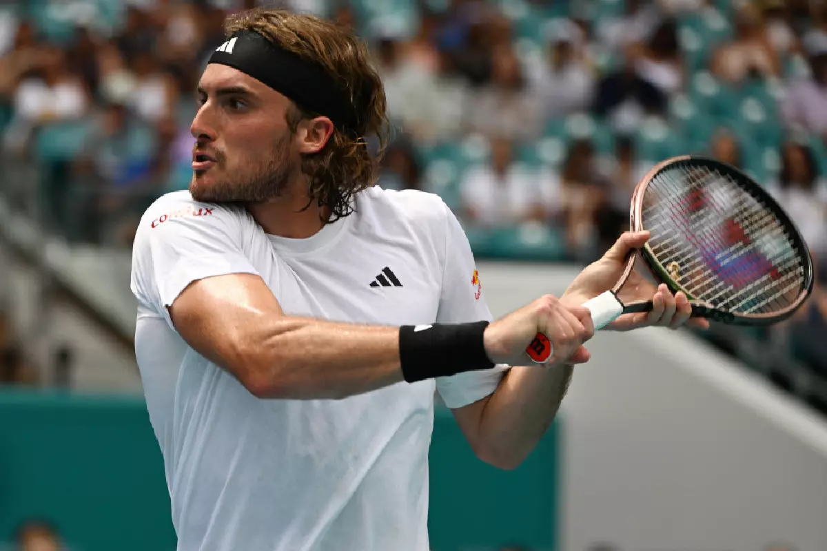 Stefanos Tsitsipas against Cristian Garin Miami open March 2023