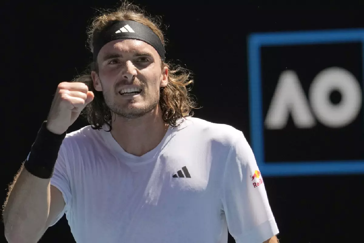 Stefanos Tsitsipas at the Australian Open - Jan 2023