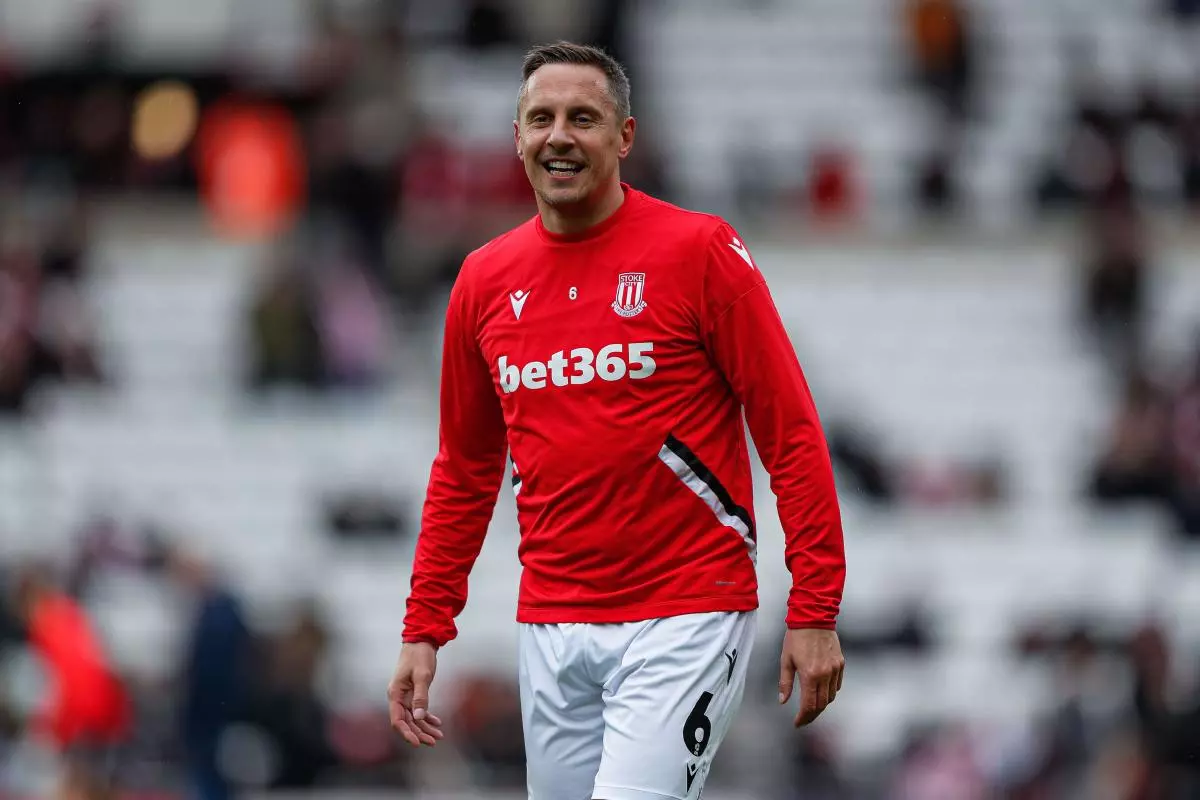Stoke City's Phil Jagielka smiling before the Championship match