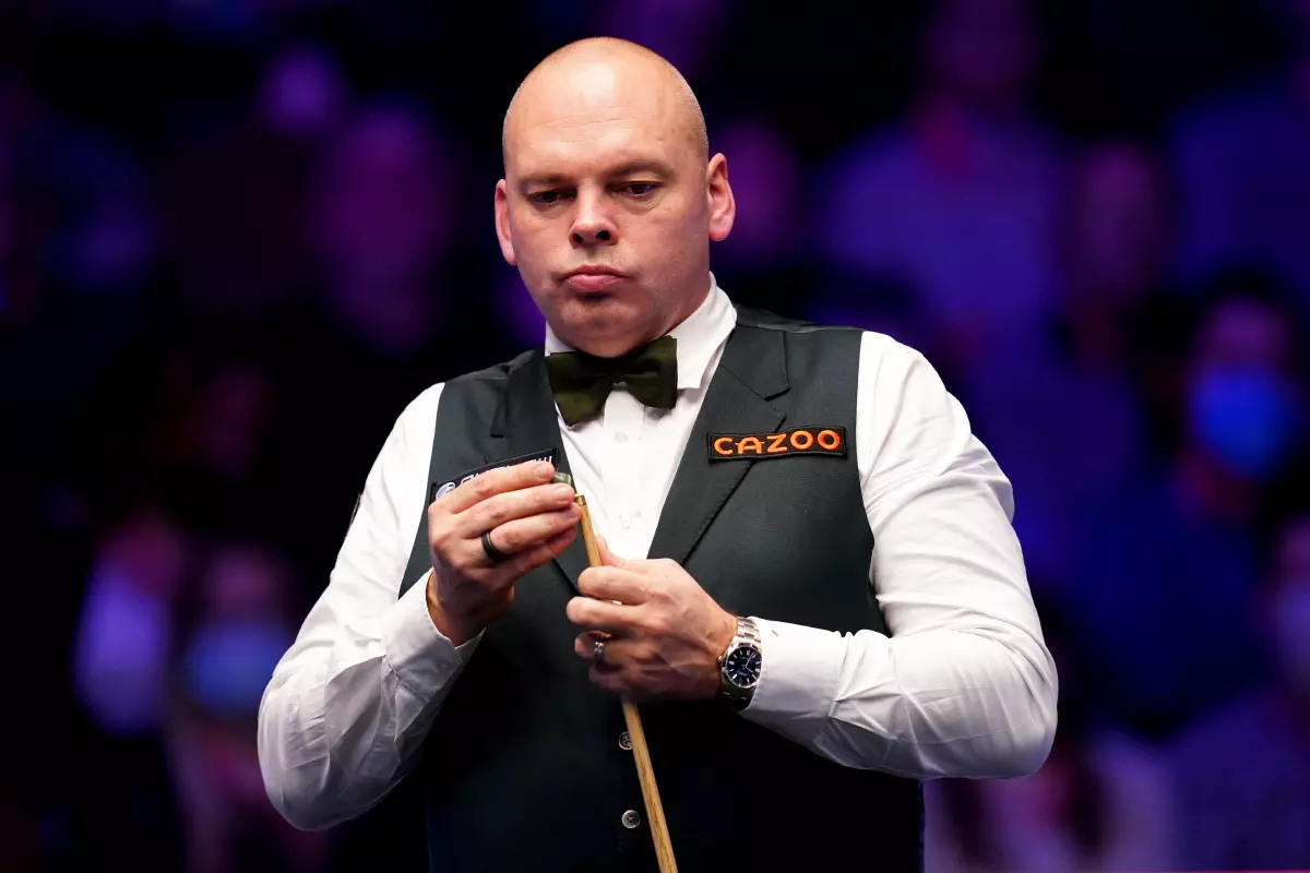 Stuart Bingham during his math against Kyren Wilson during day four of the 2022 Cazoo Masters at Alexandra Palace, London.