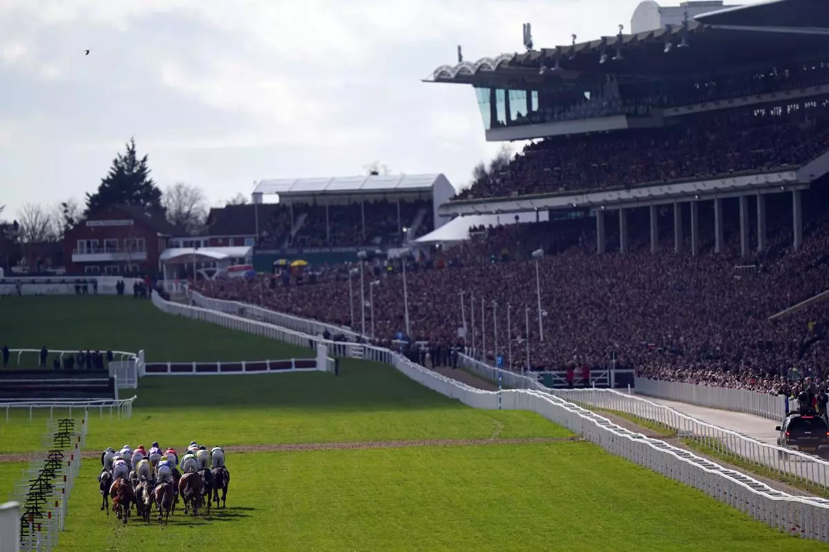 Runners and riders during the Supreme Novices' Hurdle on day one of the Cheltenham Festival