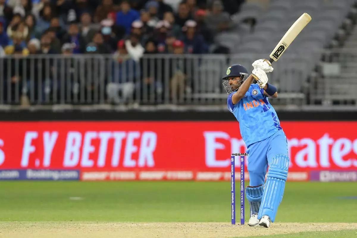 Suryakumar Yadav of India hits out