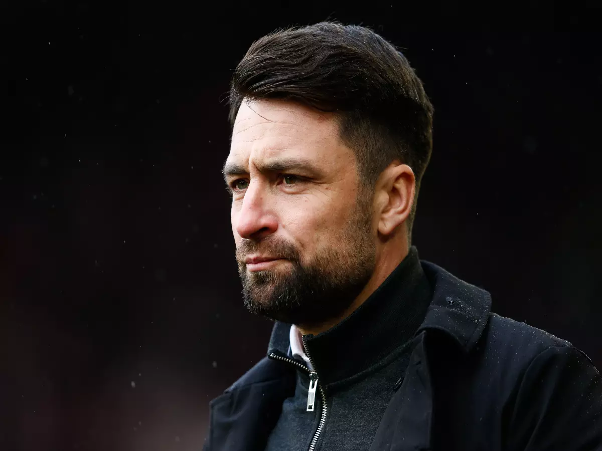 Swansea City Head Coach, Russell Martin, looks on during the Sky Bet Championship match at Bramall Lane, Sheffield. Picture date: Saturday February 19, 2022.