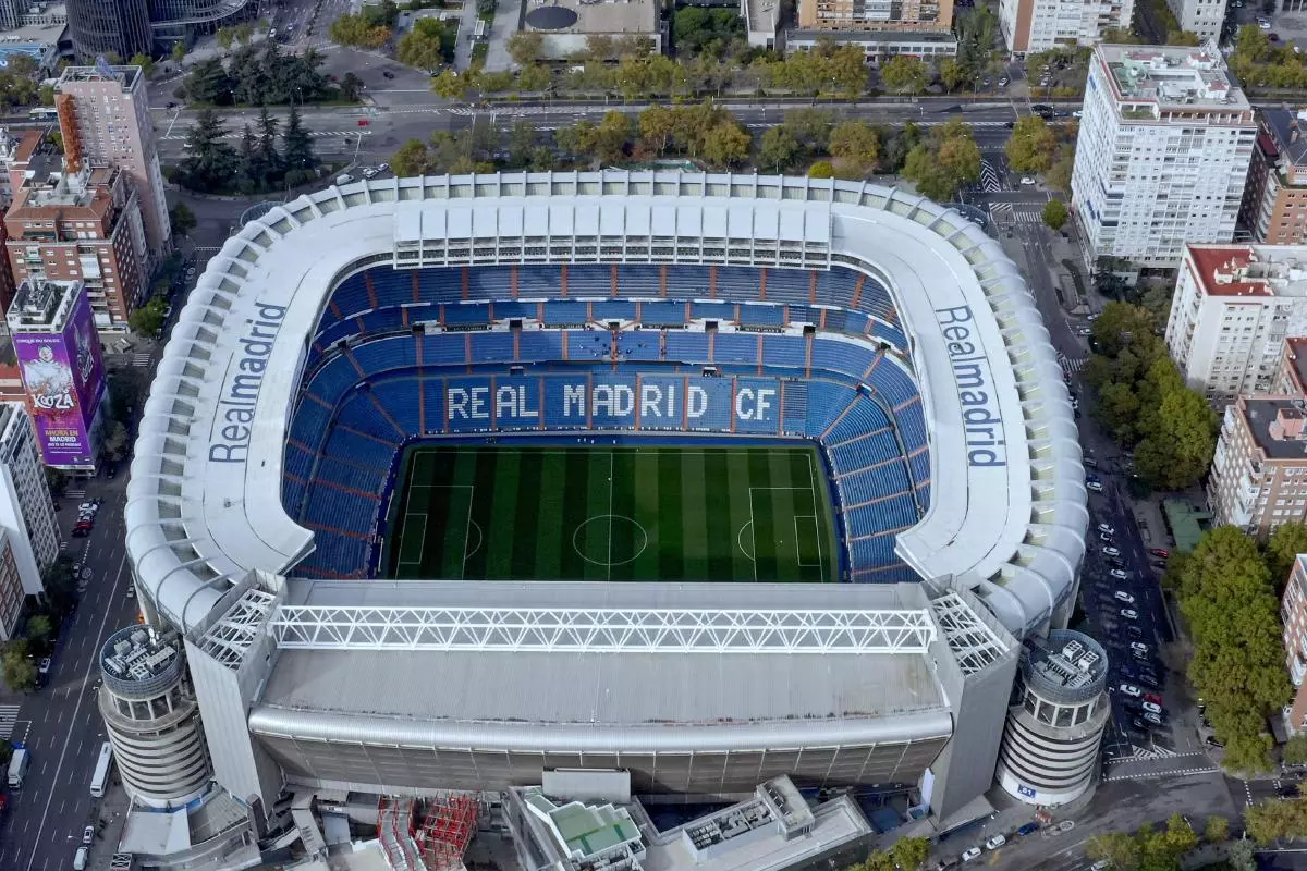 The Santiago Bernabéu aerial view