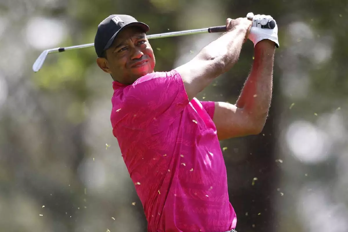 Tiger Woods in Masters action
