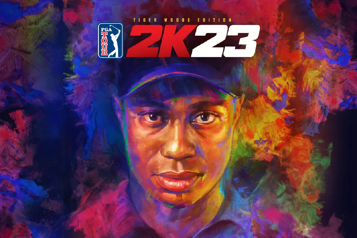 Tiger Woods on the cover of PGA TOUR 2K23
