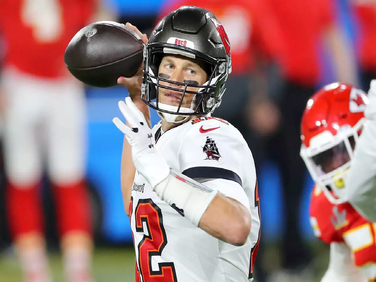 Tampa Bay Buccaneers' Tom Brady during Super Bowl LV