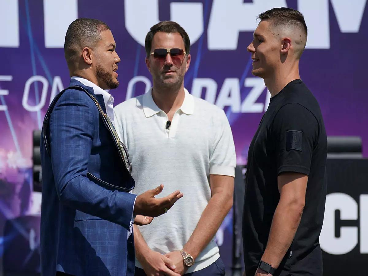 Tommy McCarthy, Eddie Hearn, and Chris Billam-Smith