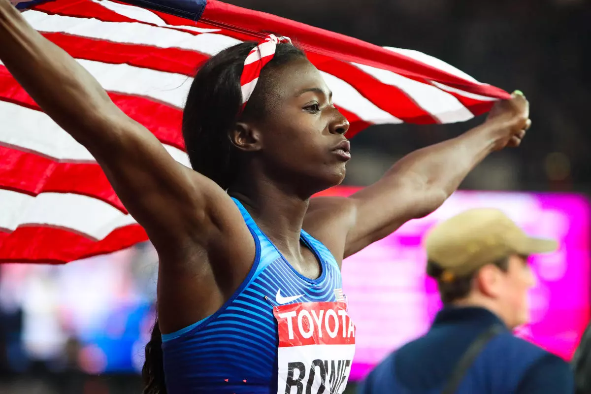 Tori Bowie, USA, winner of women’s 100m final
