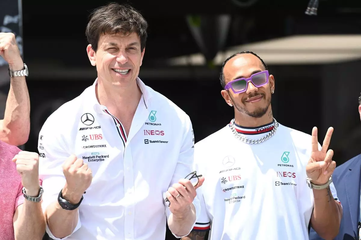 CEO Toto Wolff and Mercedes-AMG Petronas driver Lewis Hamilton