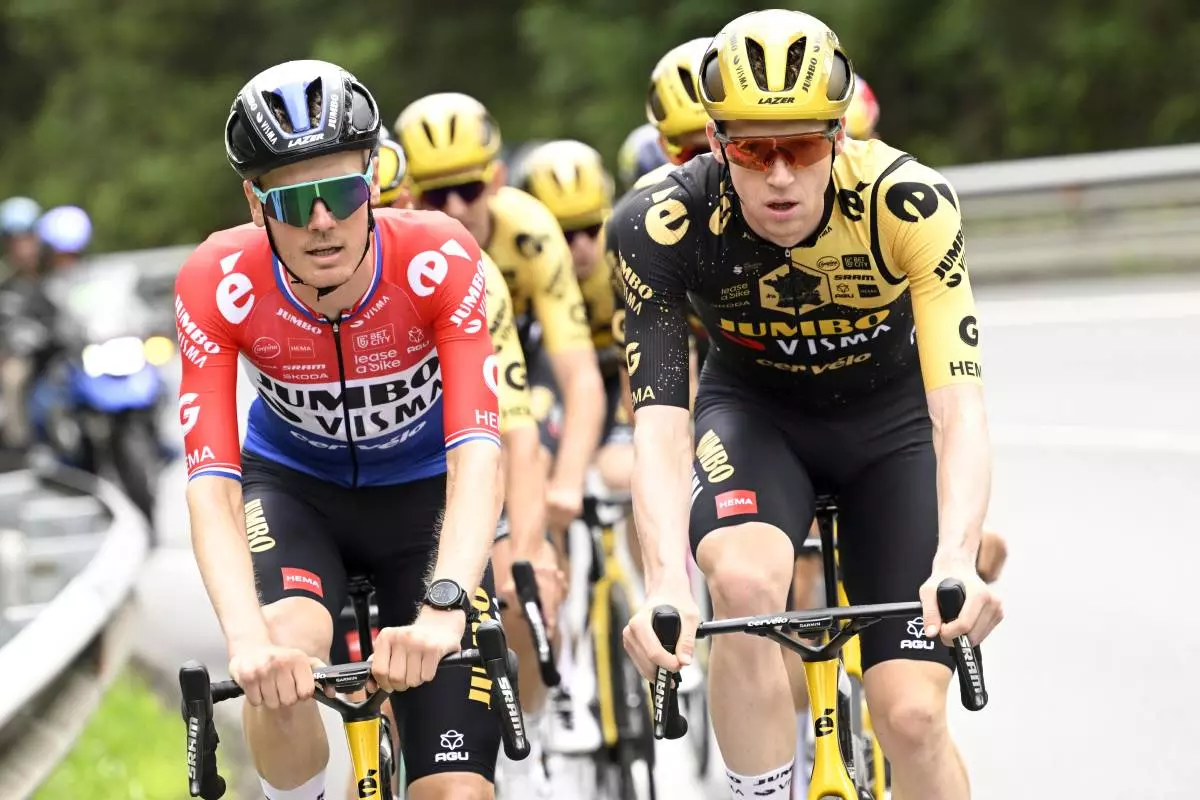 Tour de France, Van Hooydonck Nathan (BEL) of Jumbo-Visma and Van Baarle Dylan (NLD)