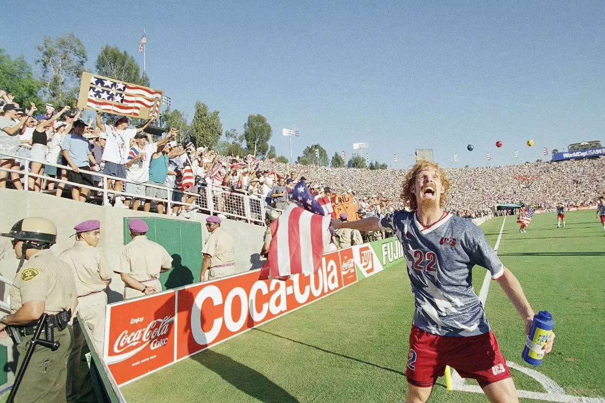 United States defender Alexi Lalas at the World Cup June 22, 1994