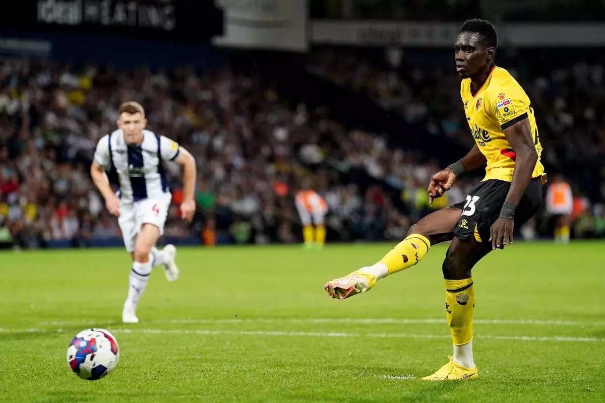 Watford Ismaila Sarr misses penalty against West Brom