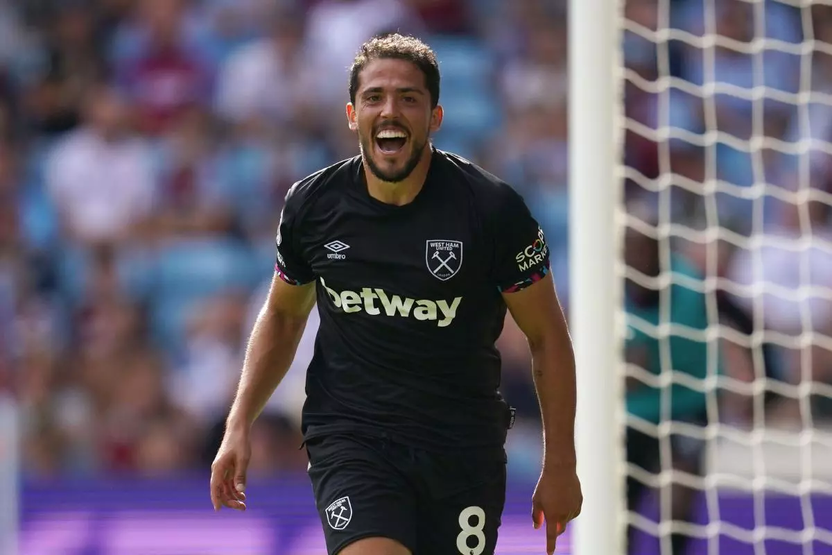 West Ham United Pablo Fornals scores against Aston Villa