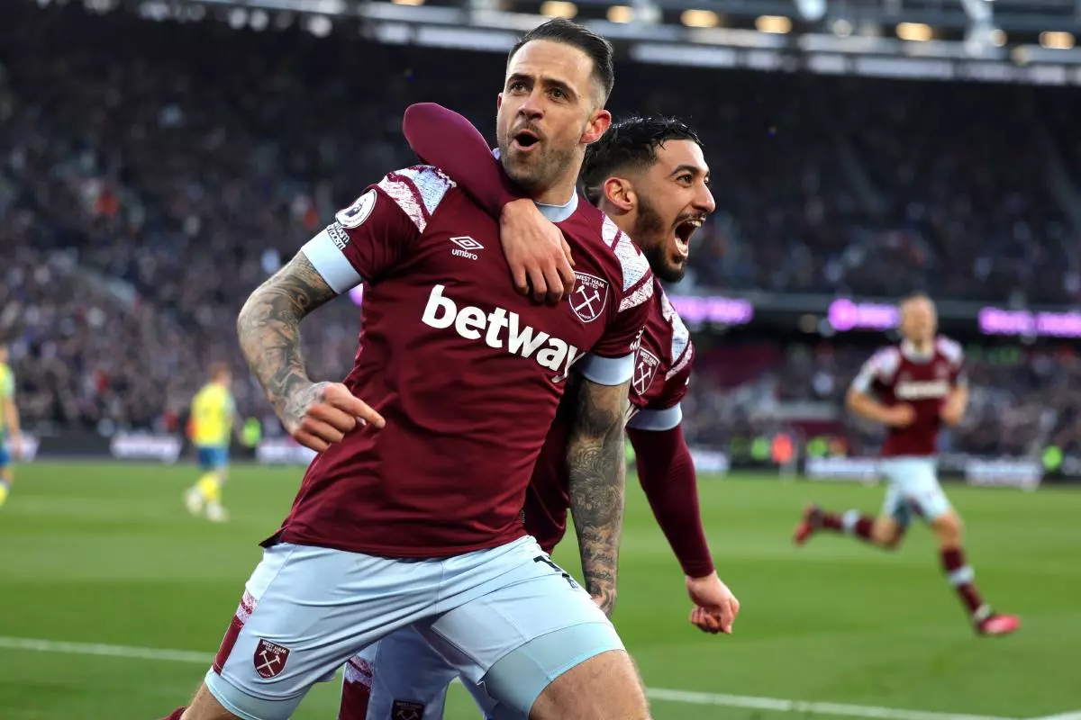 West Ham United's Danny Ings celebrates scoring