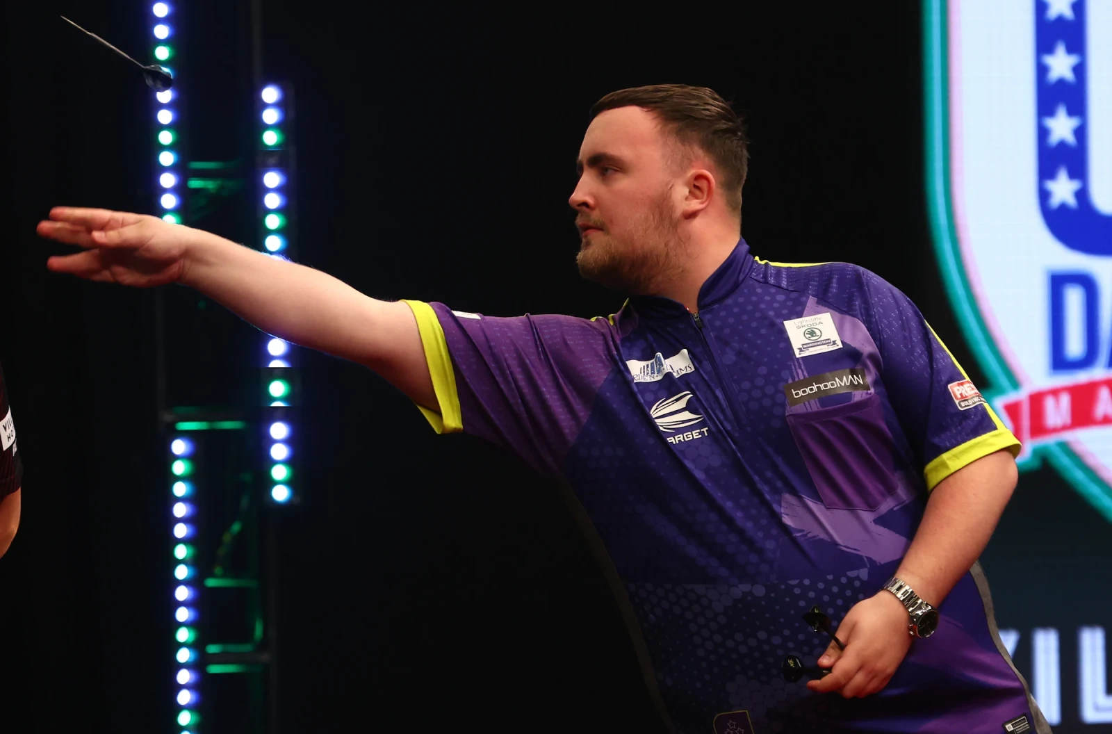 Luke Littler at the US Darts Masters