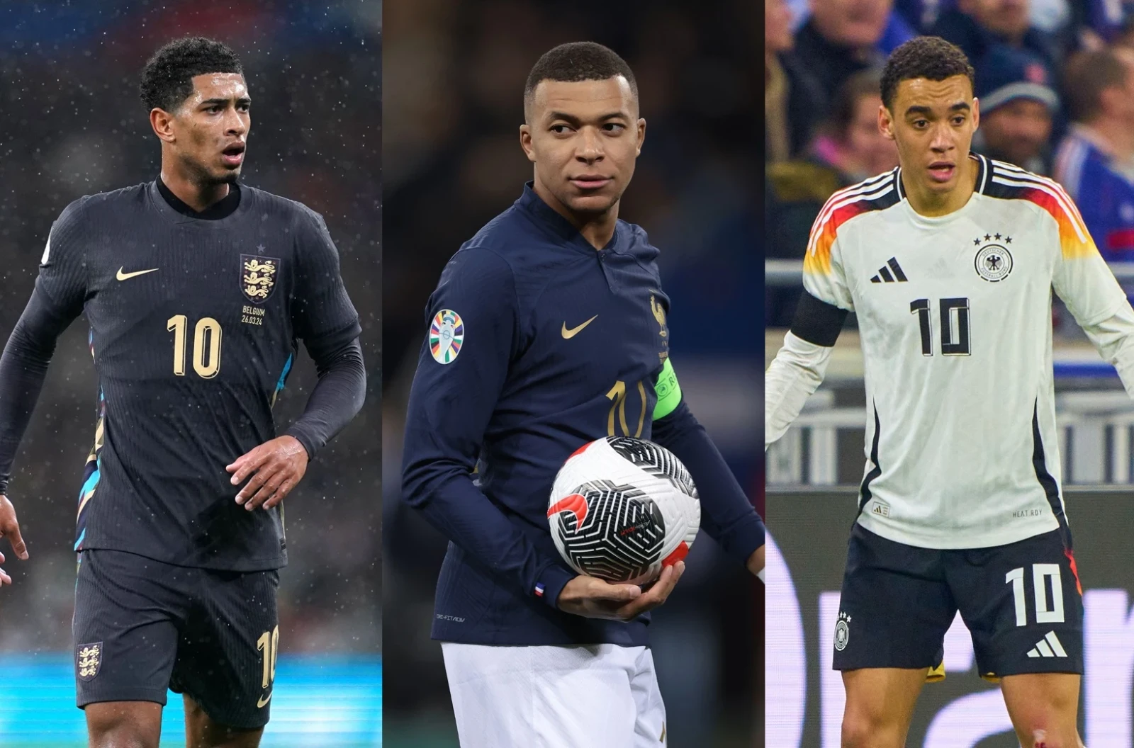 Jude Bellingham, Kylian Mbappe, Jamal Musiala