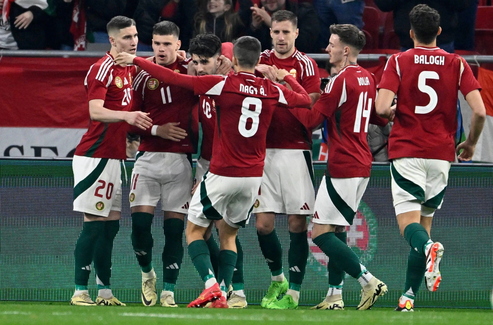 Hungary's Dominik Szoboszlai celebrates a goal