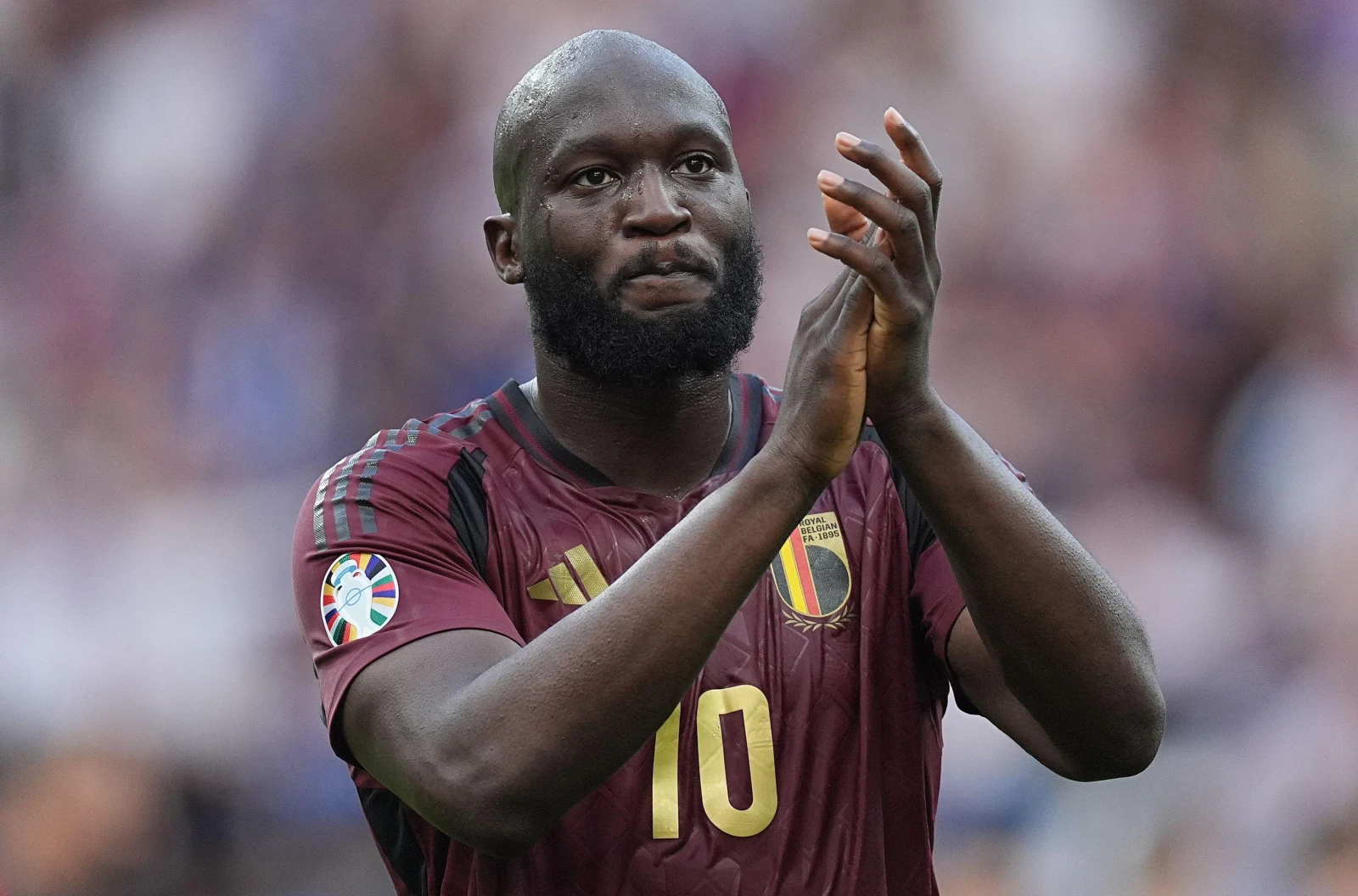 Romelu Lukaku of Belgium at Euro 2024