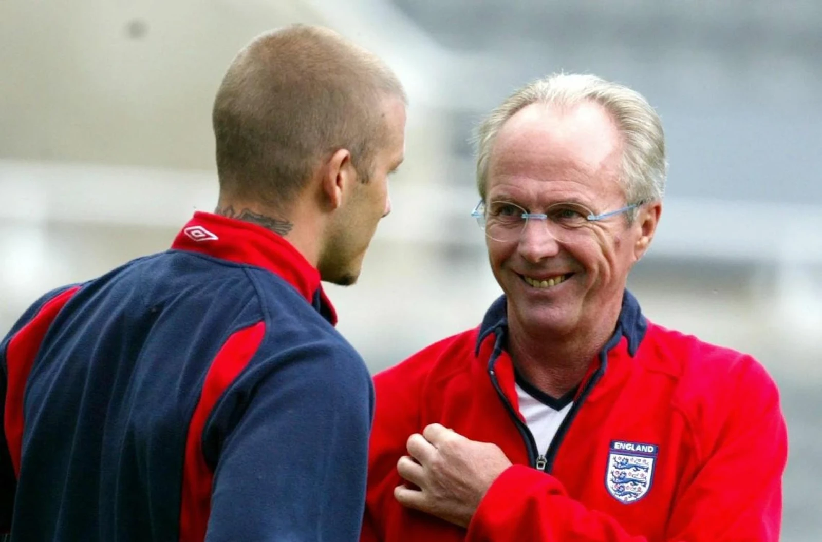 England manager Sven-Goran Eriksson and captain David Beckham