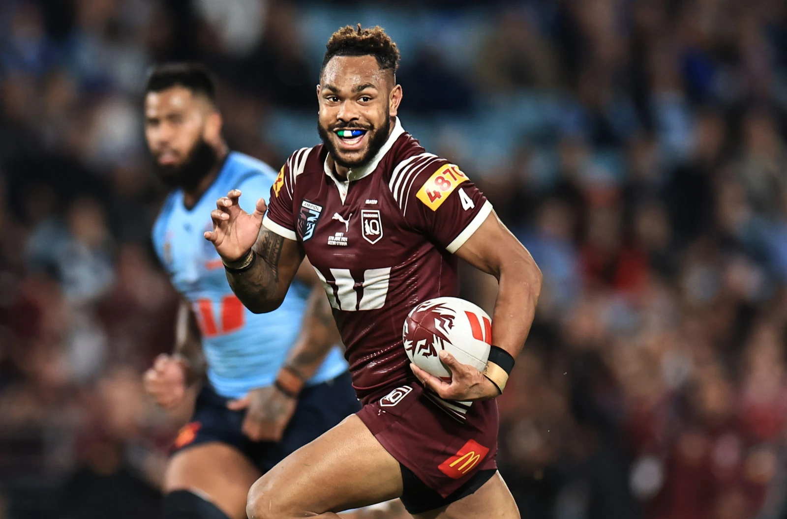 Hamiso Tabuai-Fidow in action for Queensland