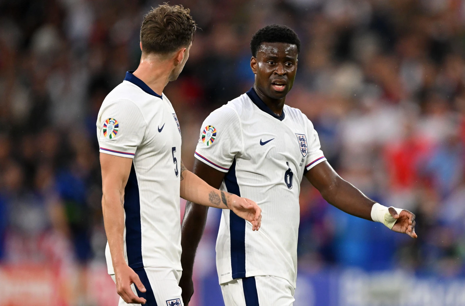 England's John Stones and Marc Guehi