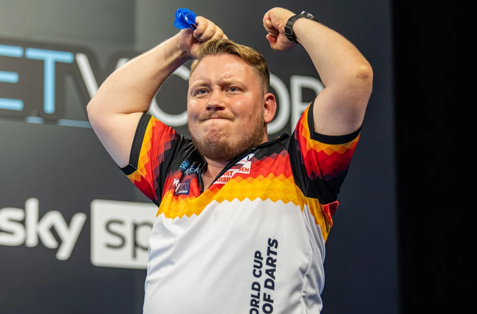 Martin Schindler of Germany at World Cup of Darts