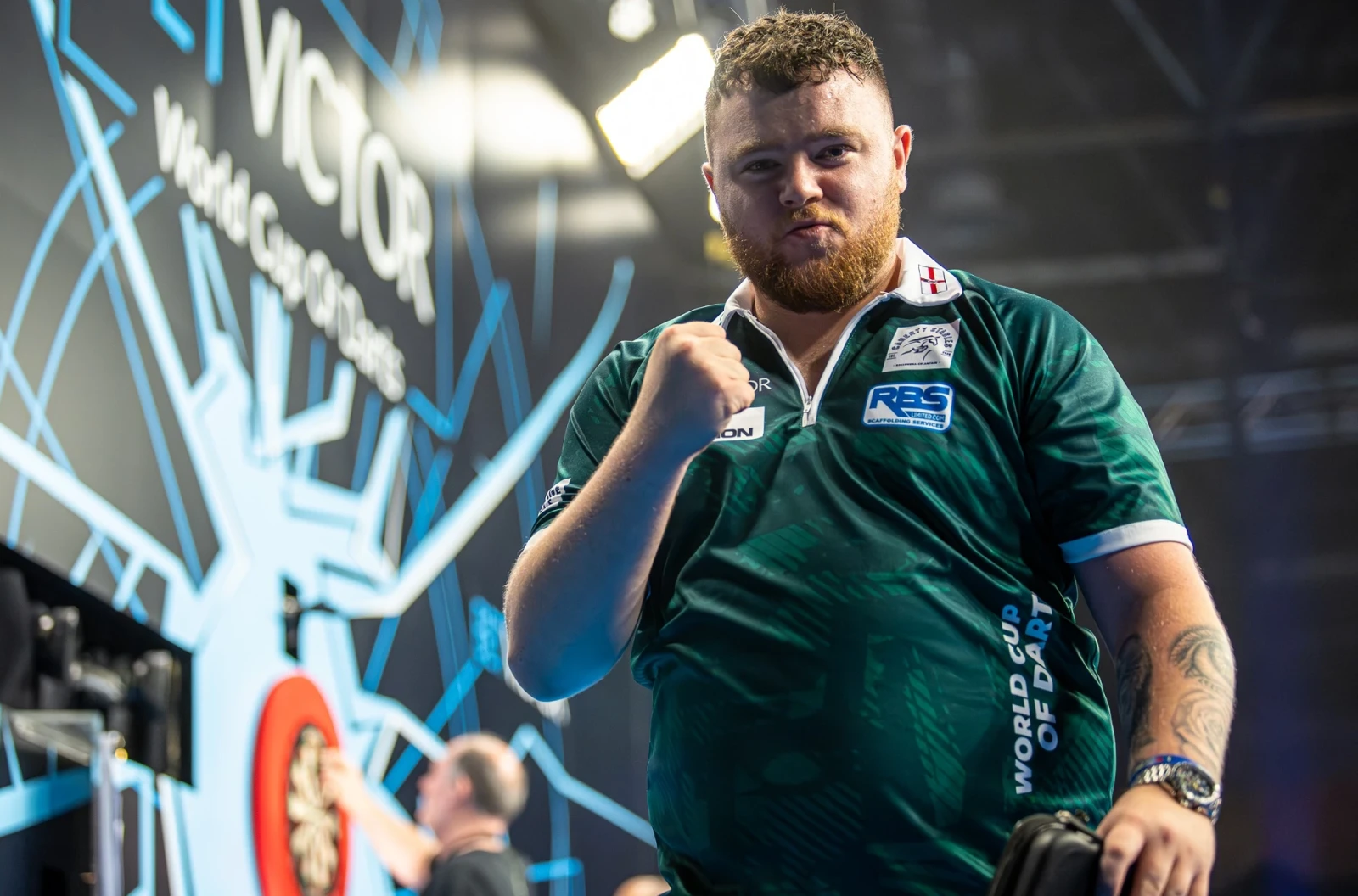 Josh Rock of Northern Ireland at the World Cup of Darts