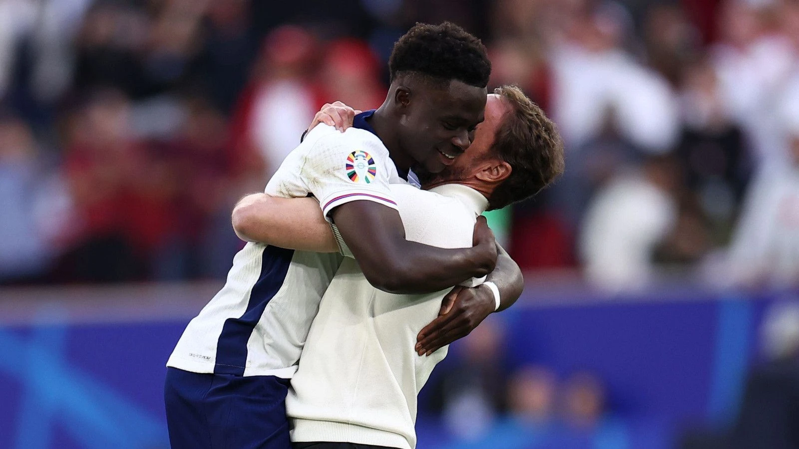 Bukayo Saka and Gareth Southgate