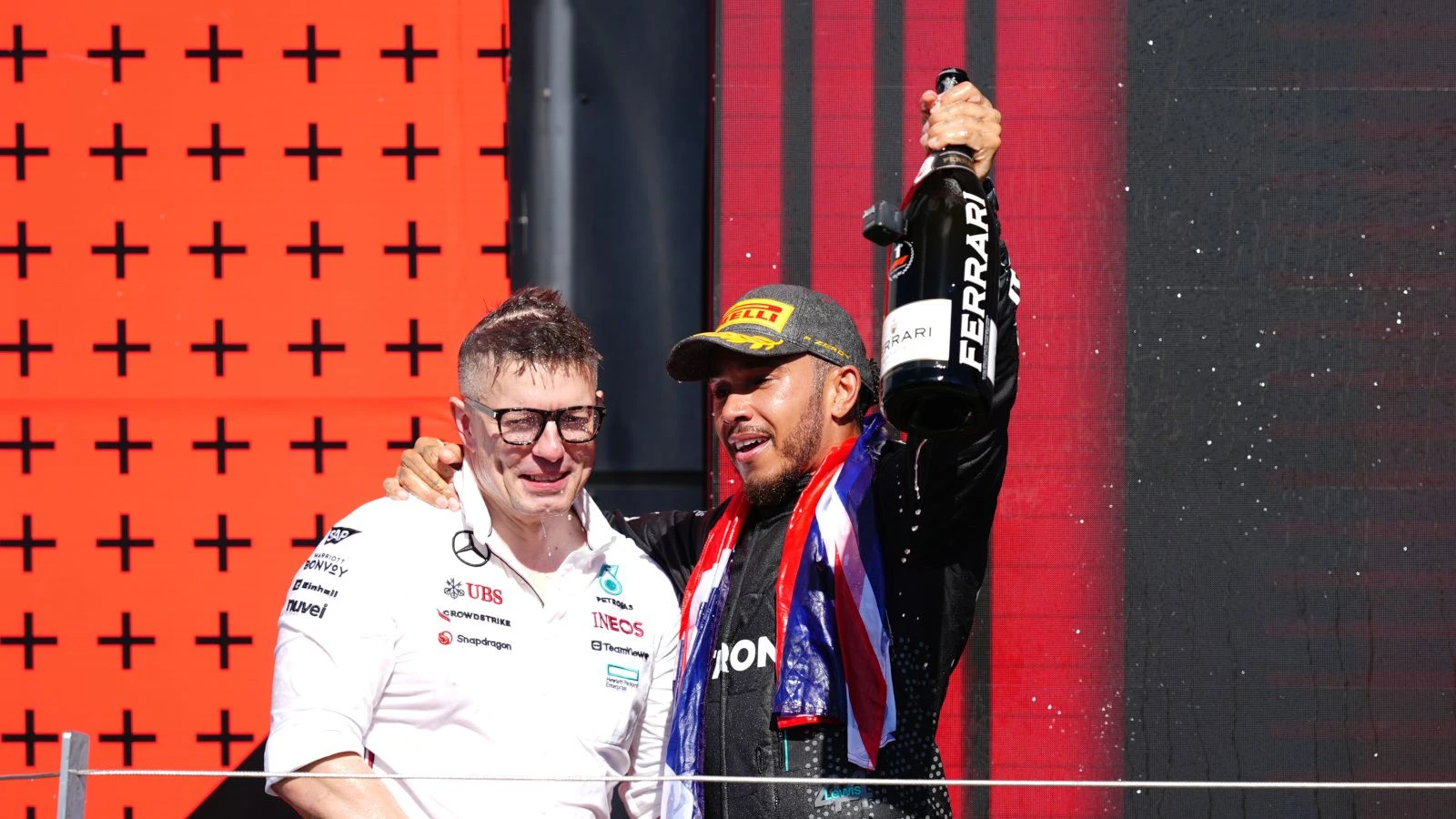 Lewis Hamilton and Peter Bonnington British GP 2024