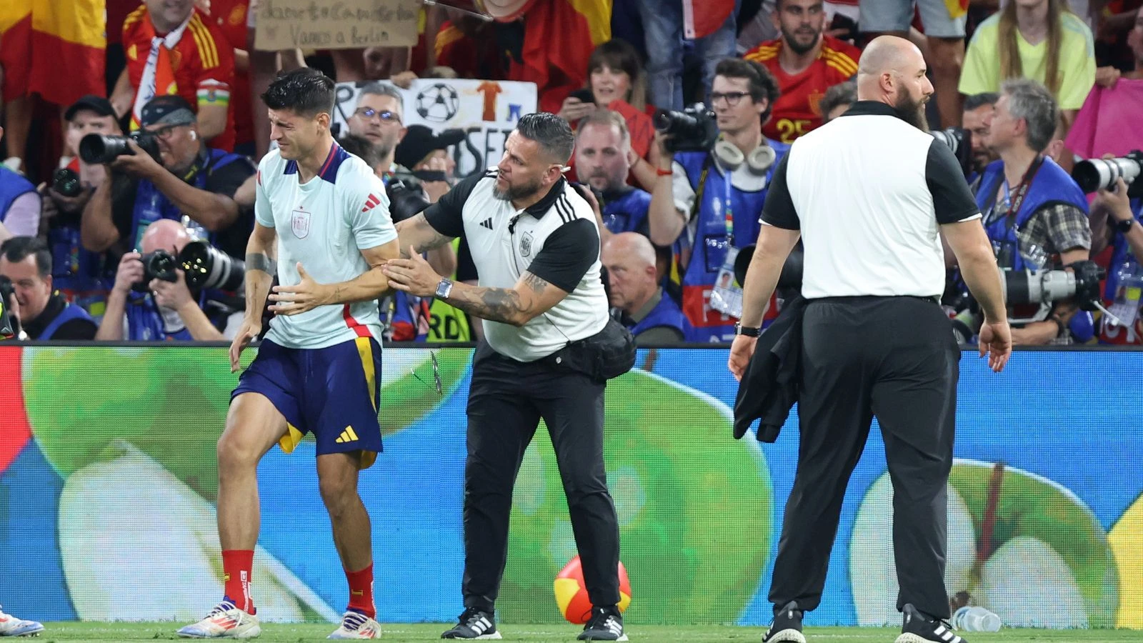 Alvaro Morata collision after France win Euro 2024