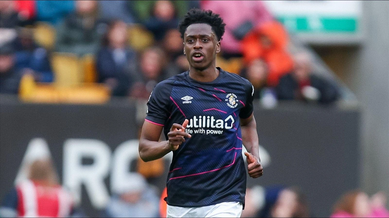 Albert Sambi Lokonga playing for Luton