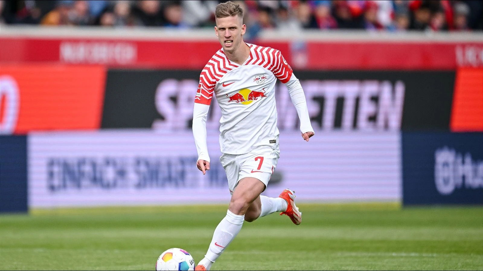 Dani Olmo in action for RB Leipzig