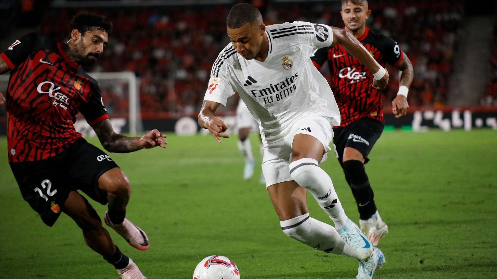 Kylian Mbappe in action for Real Madrid