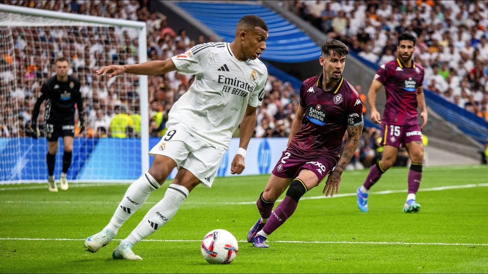 Kylian Mbappe of Real Madrid in action