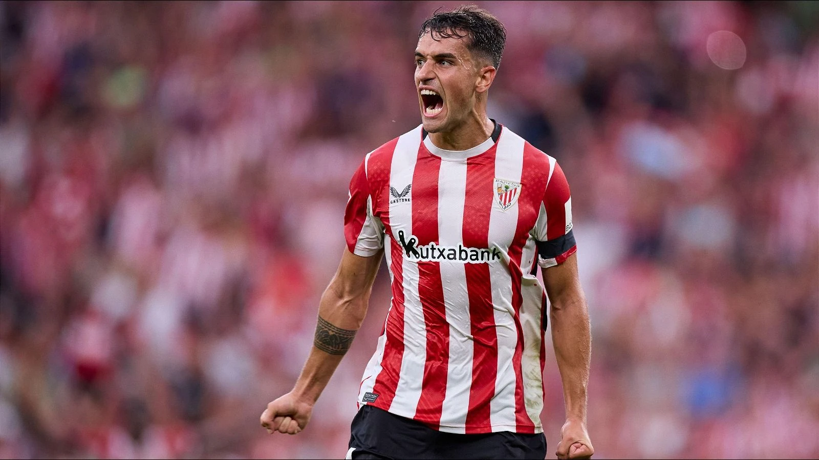 Benat Prados of Athletic Club celebrates after scoring