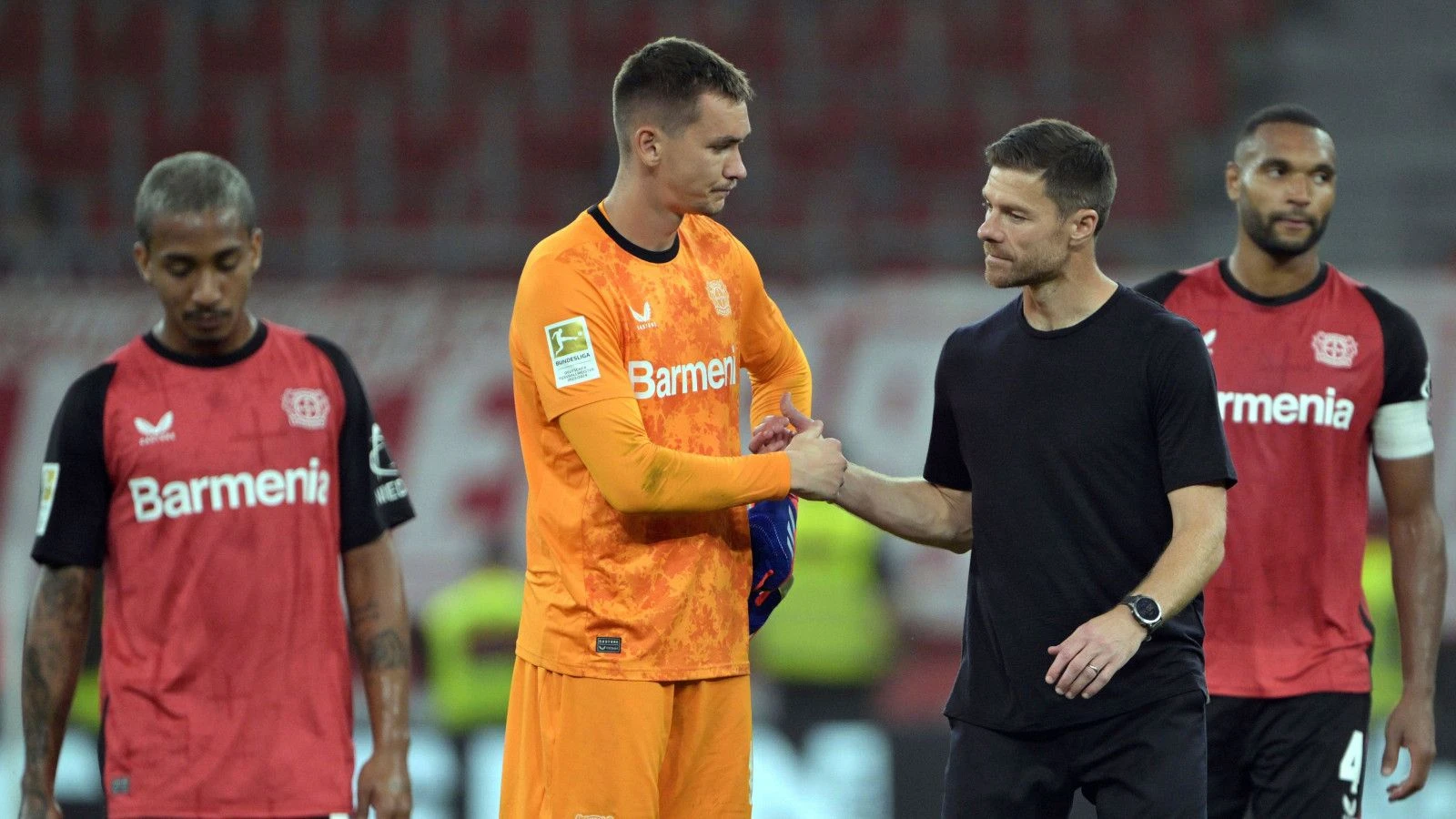 Xabi Alonso consoles Matej Kovar August 31, 2024
