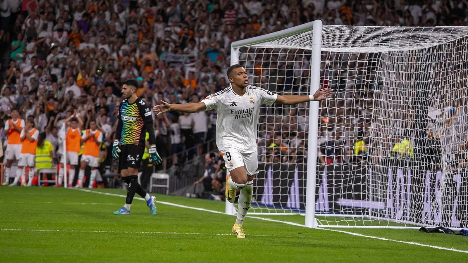 Kylian Mbappe scores for Real Madrid