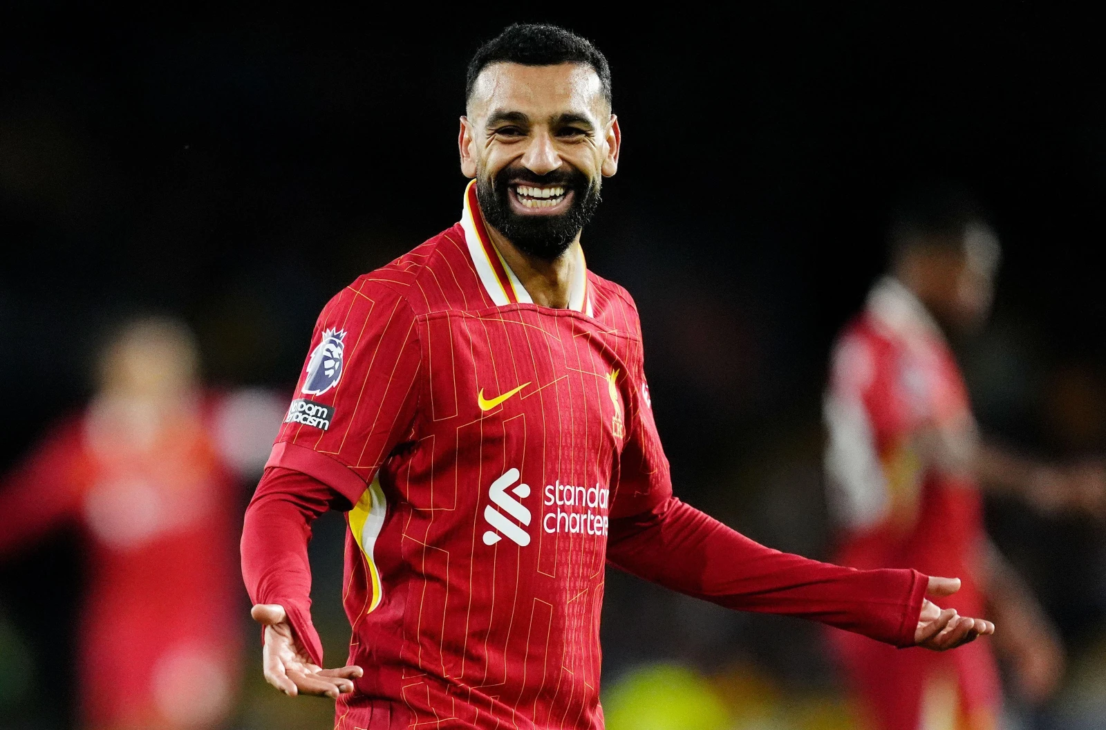 Liverpool's Mohamed Salah at Molineux Stadium