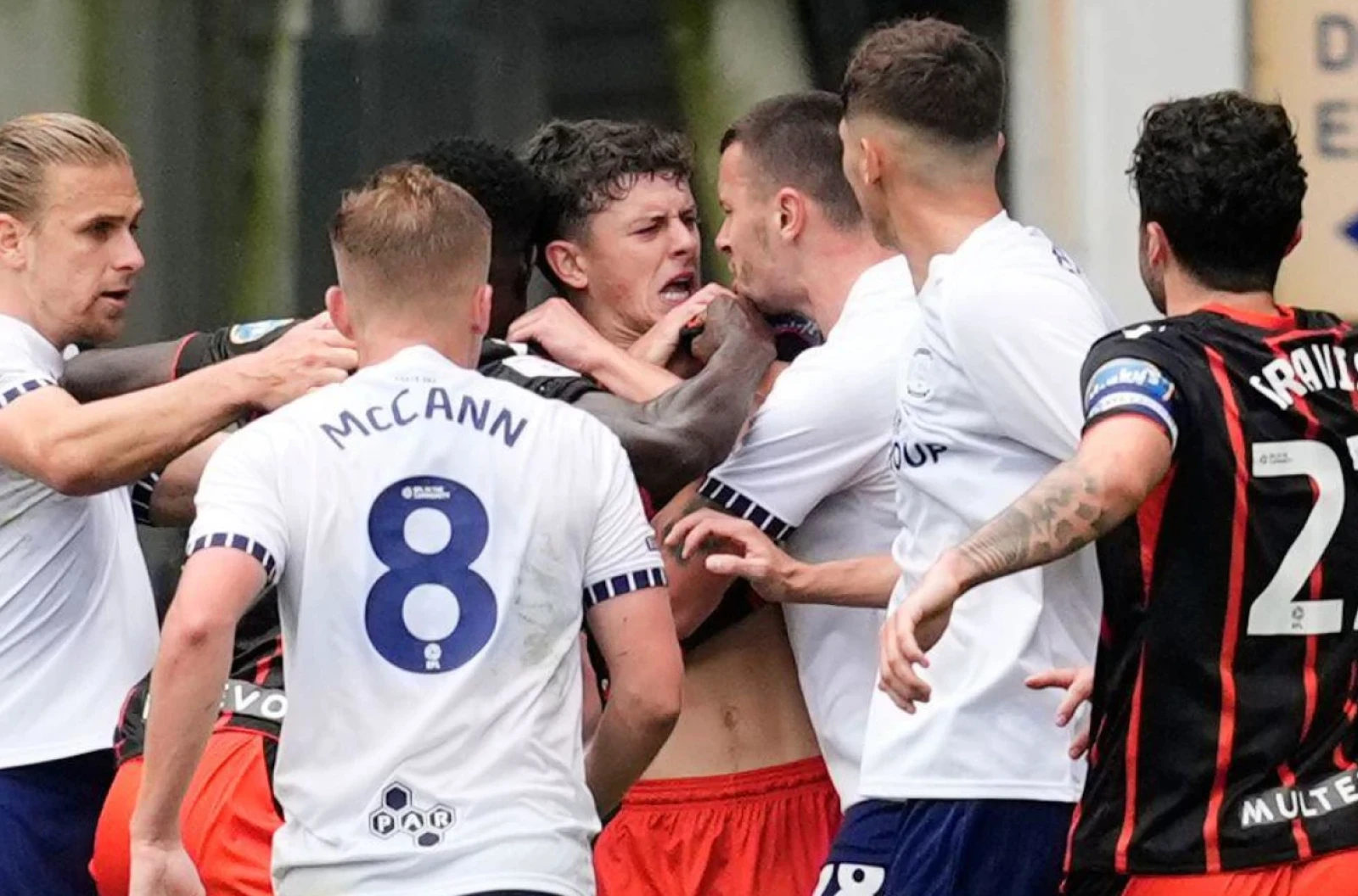 Blackburn Rovers' Owen Beck Preston North End's Milutin Osmajic