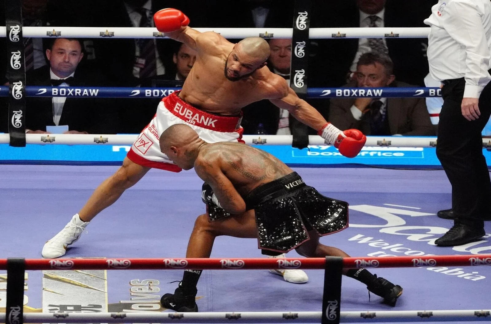 Conor Benn (right) and Chris Eubank Jr in action