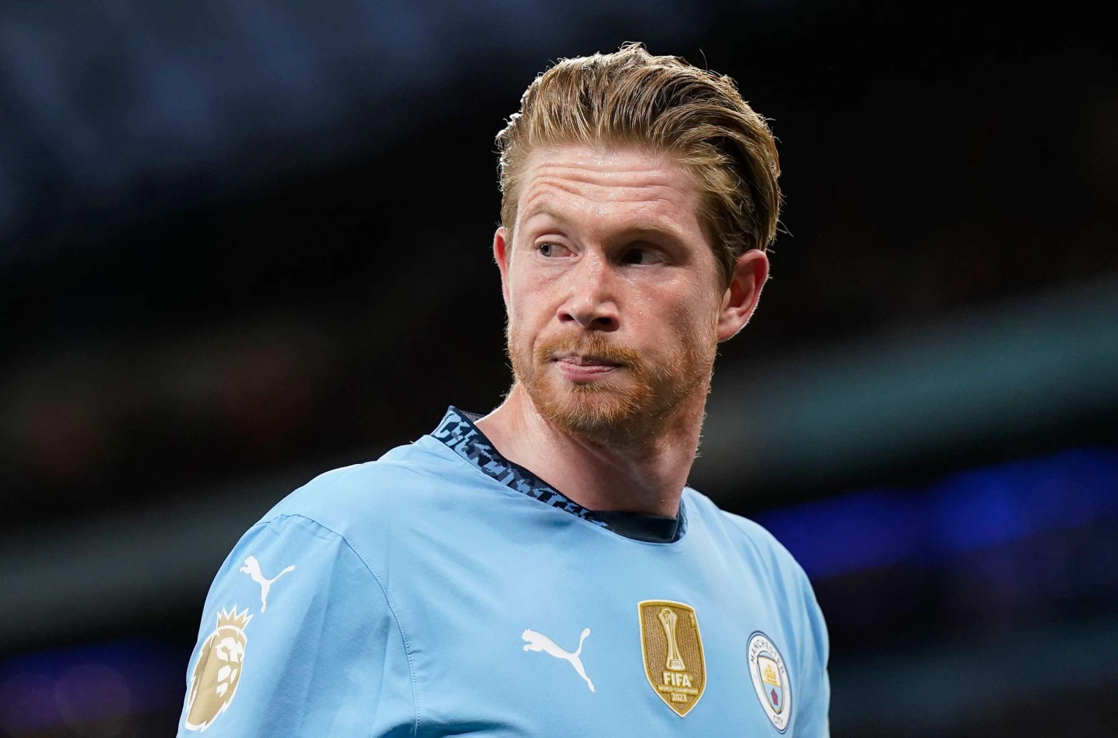 Kevin De Bruyne of Manchester City during the Manchester City vs Aston Villa Premier League match