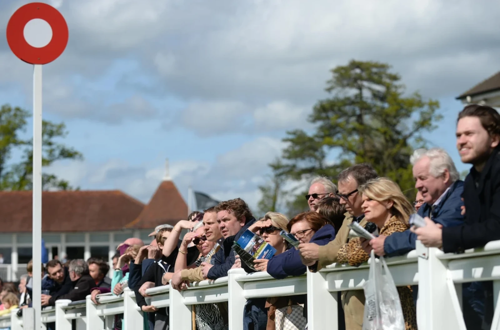 Lingfield racegoers on trials day