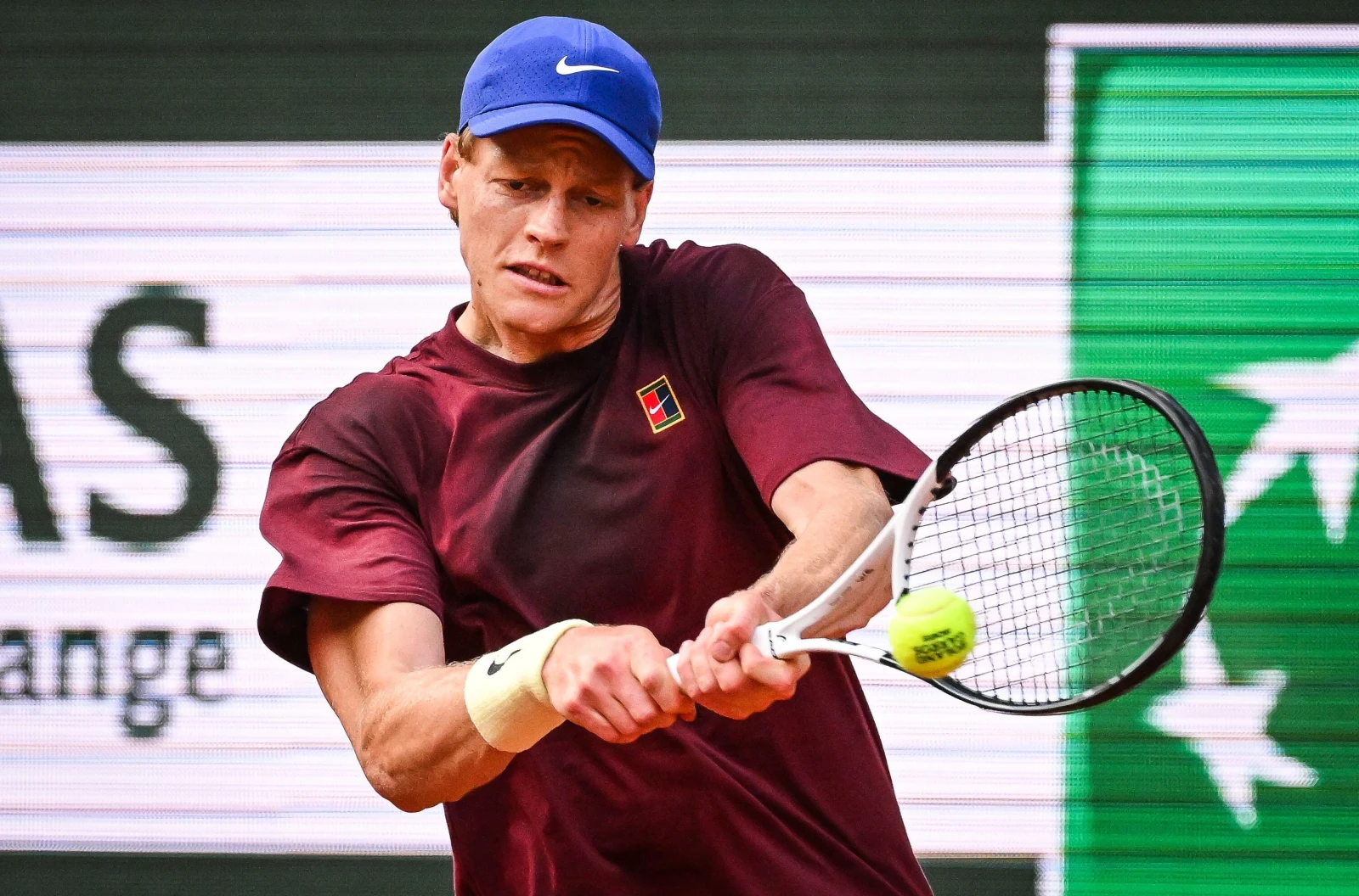 Jannik Sinner during a training session of Roland-Garros 2025, French Open